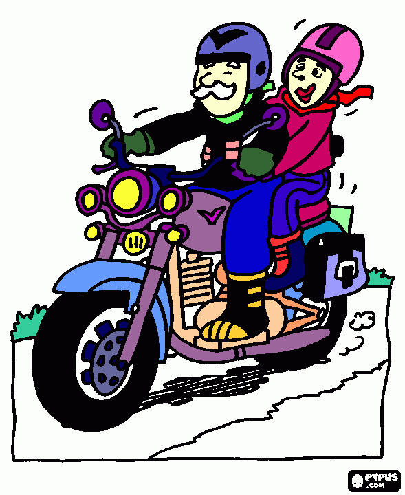 motociclismo para colorir e imprimir