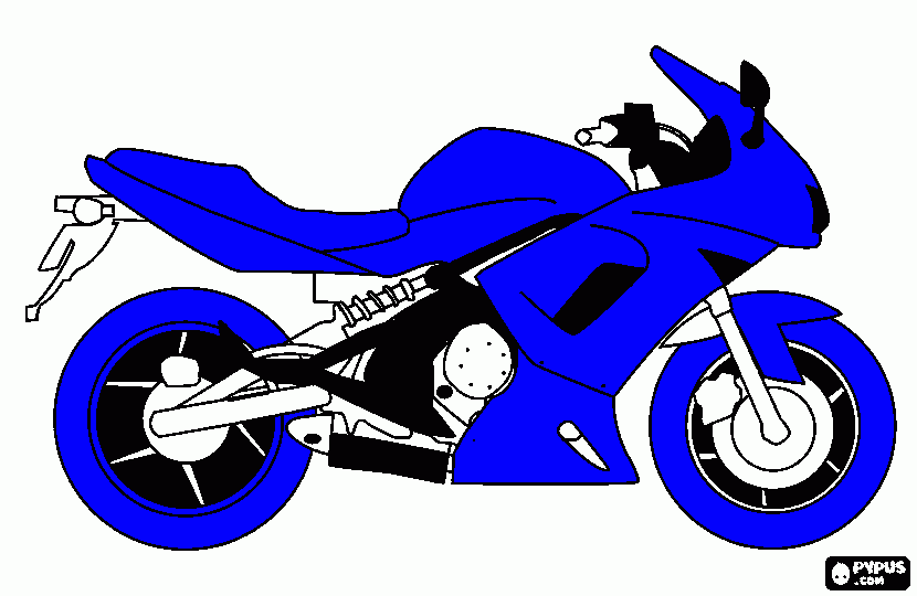 moton bik para colorir e imprimir