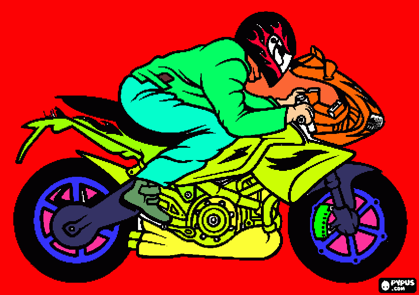 motoqueiro  selvagem para colorir e imprimir