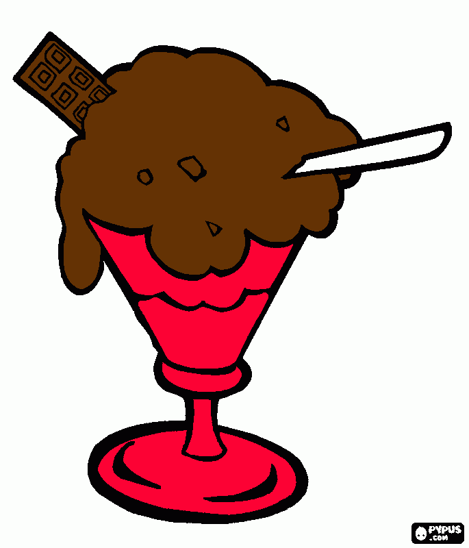 mousse de chocolate para colorir e imprimir