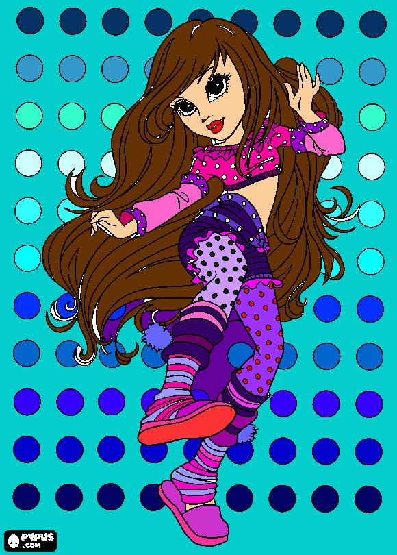 moxie gilz dançando  para colorir e imprimir