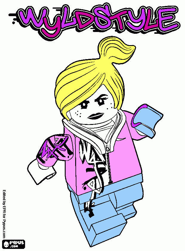 Mulher Do LEGO para colorir e imprimir