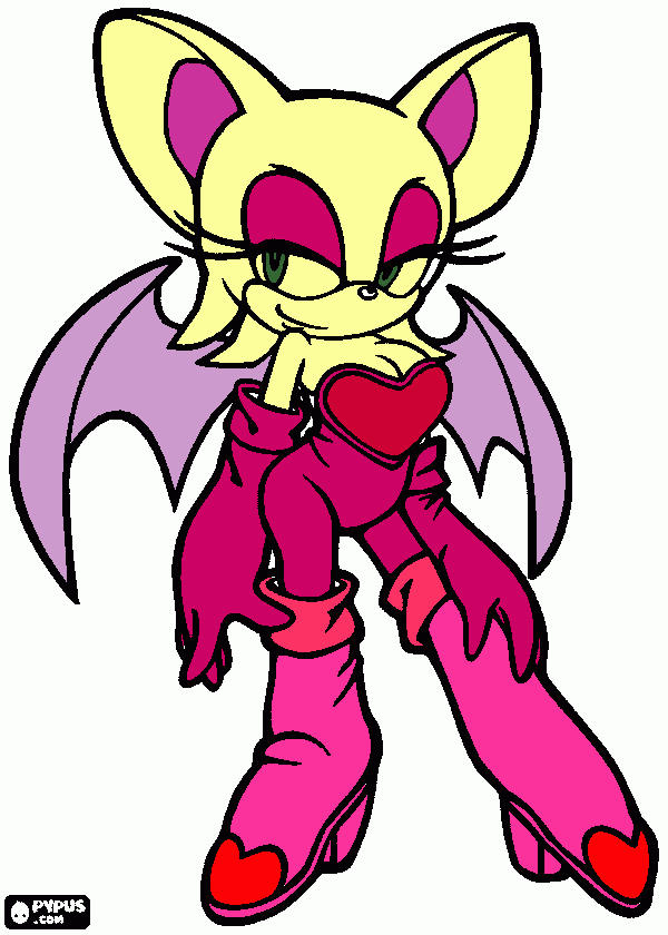 mulher do sonic para colorir e imprimir