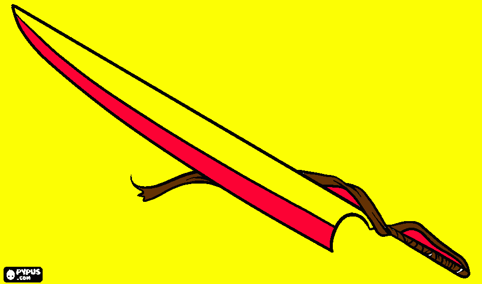 mulher espada para colorir e imprimir