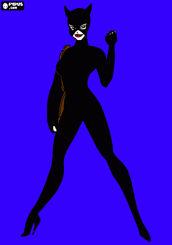 MULHER GATA para colorir e imprimir