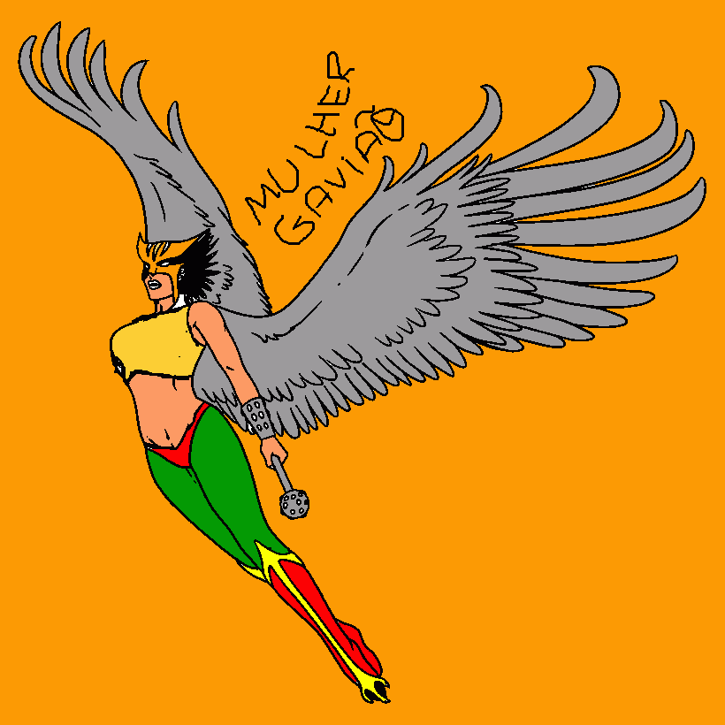 MULHER GAVIAÕ para colorir e imprimir