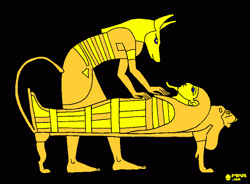 Mumificação para colorir e imprimir