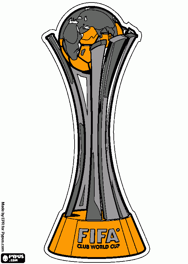 mundial taça para colorir e imprimir