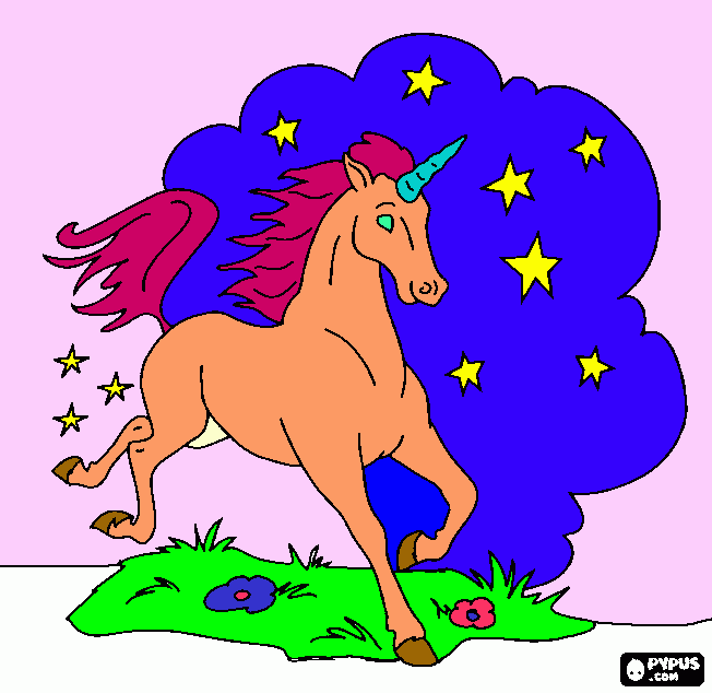 my unicornio todo angelical para colorir e imprimir