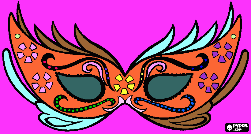 máscara para vovó para colorir e imprimir