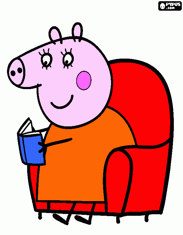 Mãe da Peppa  para colorir e imprimir