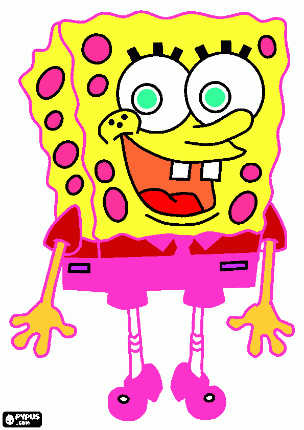 NAMORADA DO SPONG BOB para colorir e imprimir