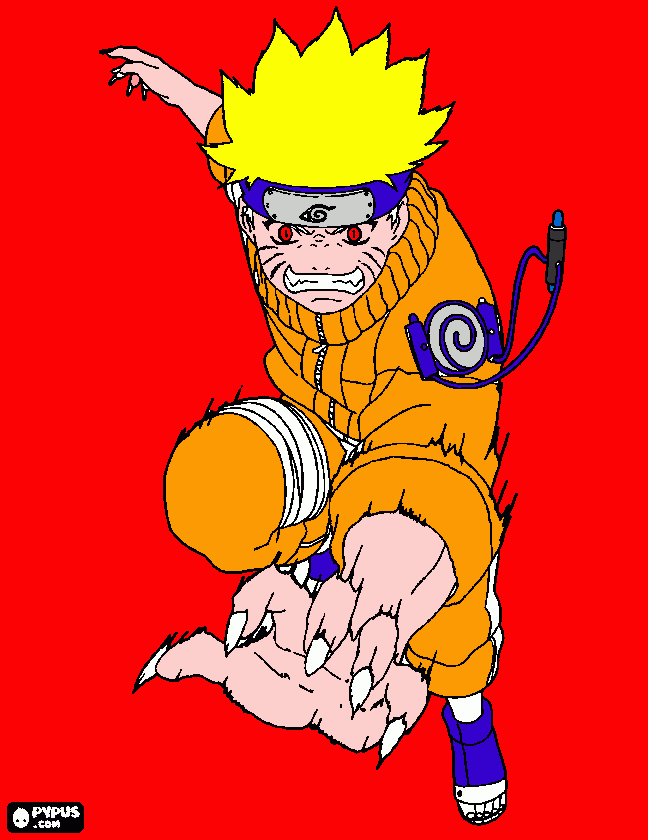 Naruto 1 calda para colorir e imprimir