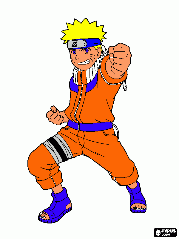 NARUTO  para colorir e imprimir