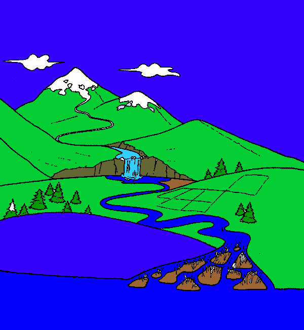 nascente para colorir e imprimir