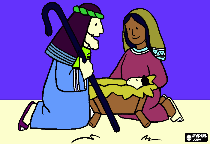 nascimento de jesus e sua familia para colorir e imprimir