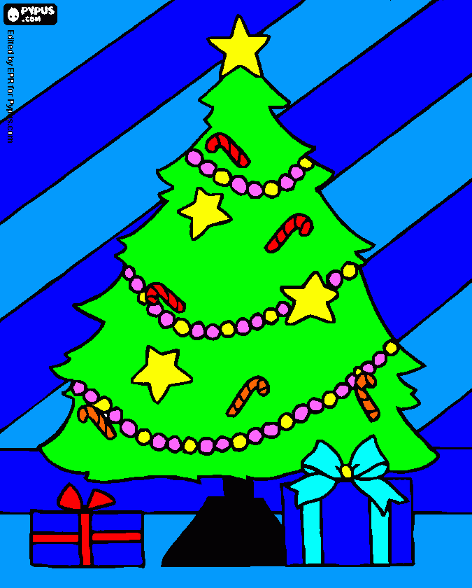 natal da arvore para colorir e imprimir