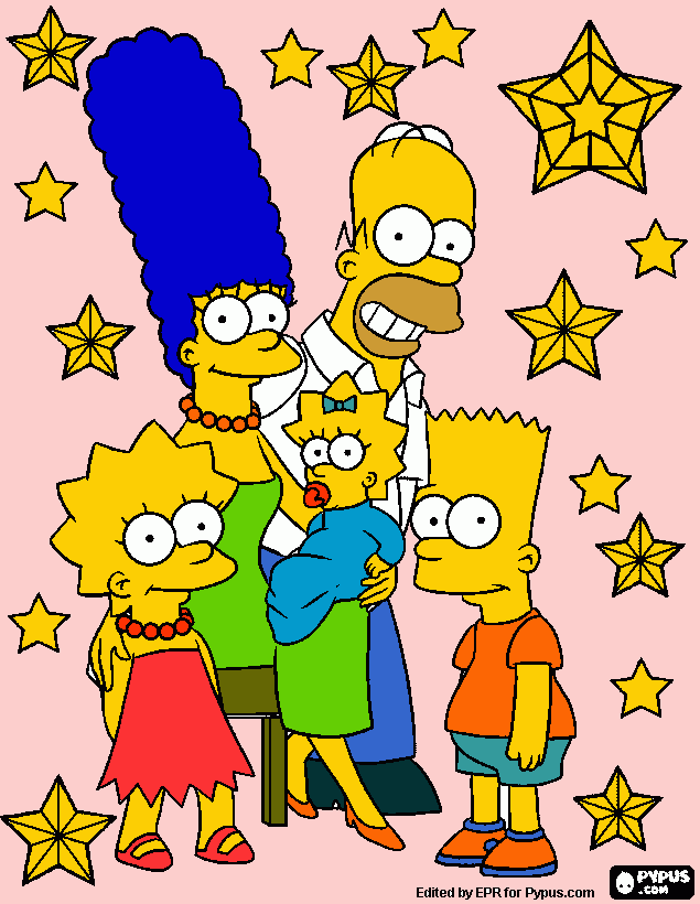 natal dos simpsons para colorir e imprimir