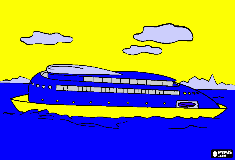 navio de passageiros para colorir e imprimir