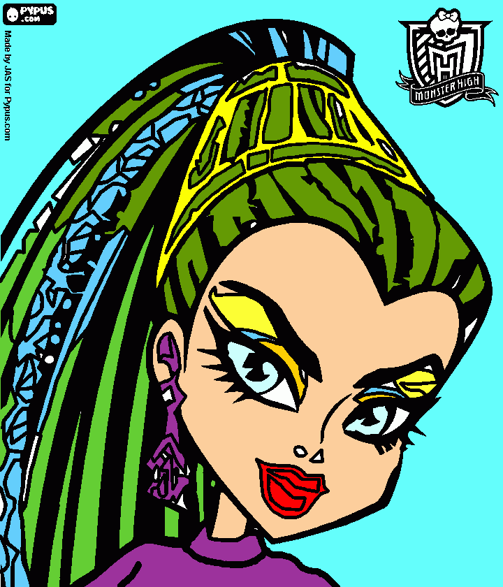 nefera  de nile para colorir e imprimir