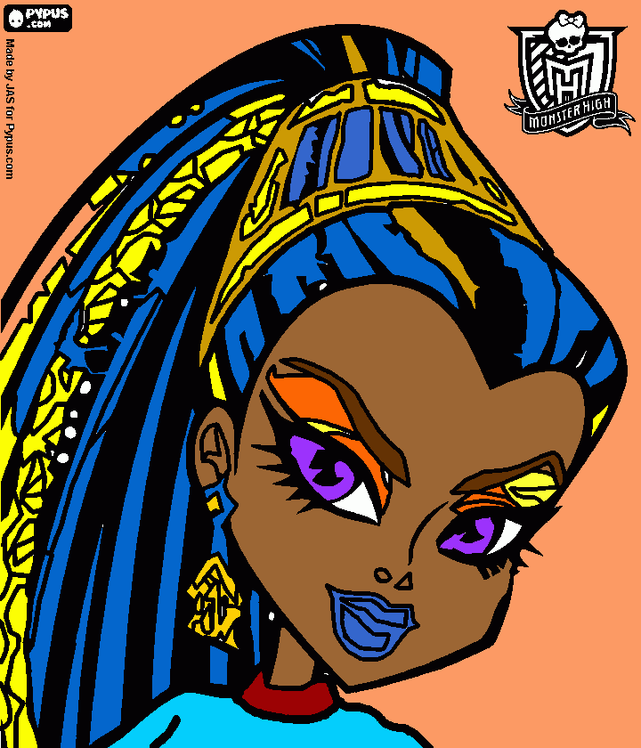 nefera irmã da cleo de nile para colorir e imprimir