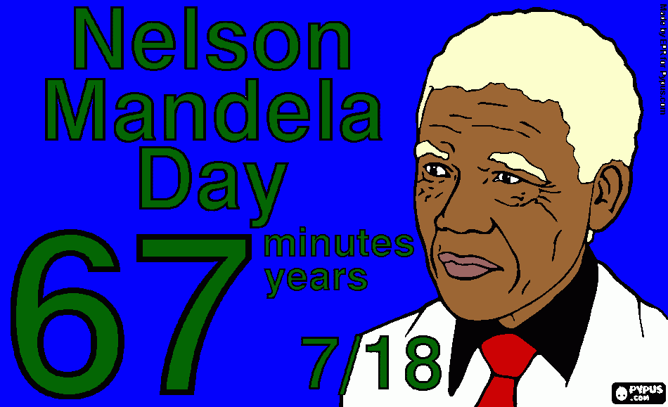 Nelson Mandela para colorir e imprimir