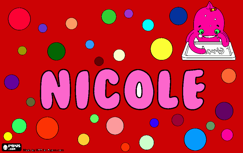 Nicolle para colorir e imprimir