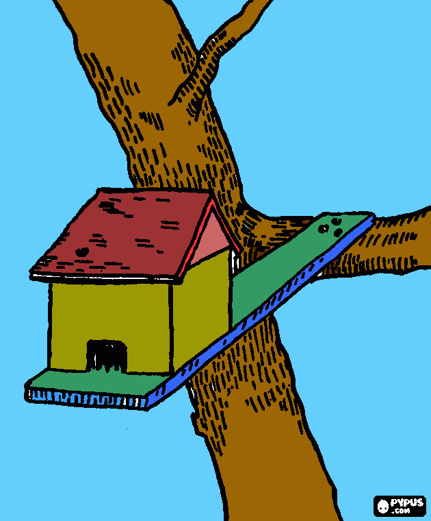 ninho para colorir e imprimir