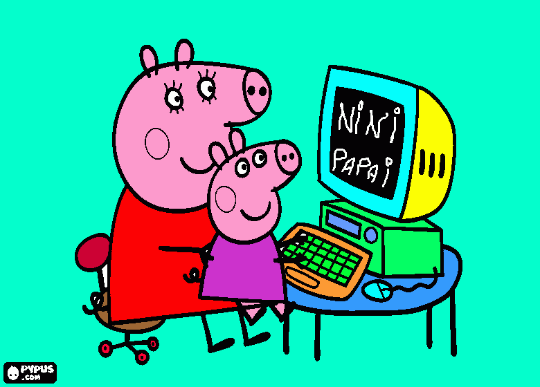 nini e papai para colorir e imprimir