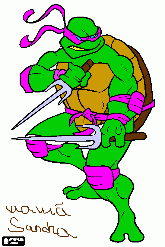 Ninja Mamã para colorir e imprimir