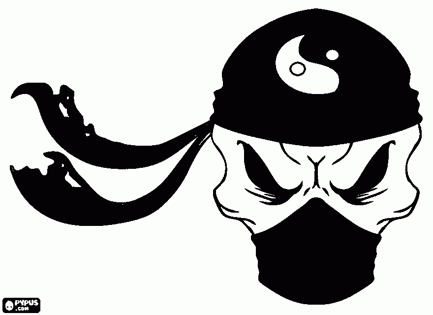 ninja nero para colorir e imprimir