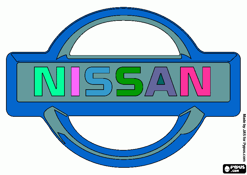 nissan simbolo para colorir e imprimir