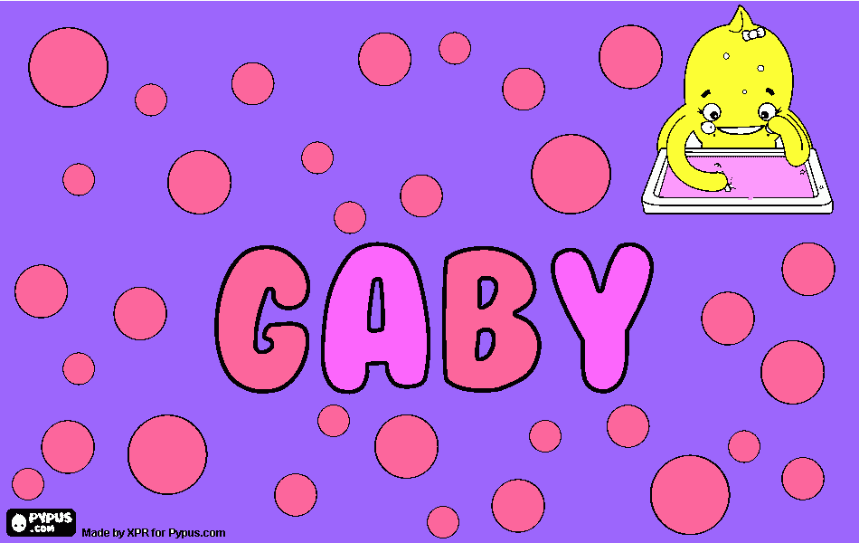  nome gabi para colorir e imprimir