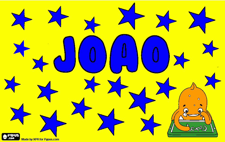 NOME JOÃO para colorir e imprimir