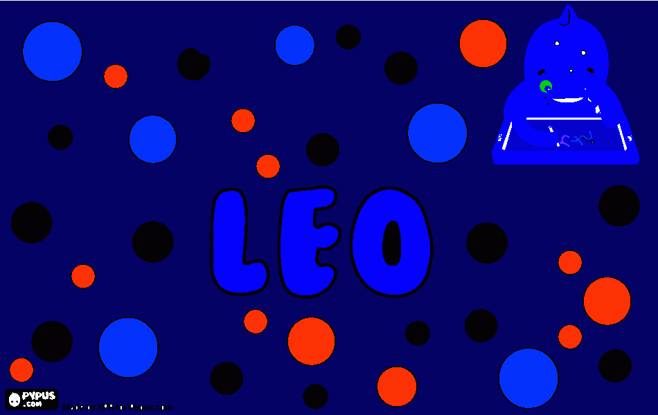 nome leo para colorir e imprimir