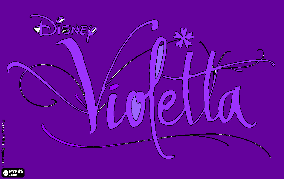 nome violeta para colorir e imprimir