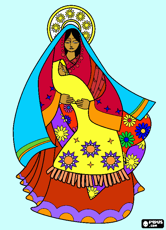 nossa senhora camiseta para colorir e imprimir