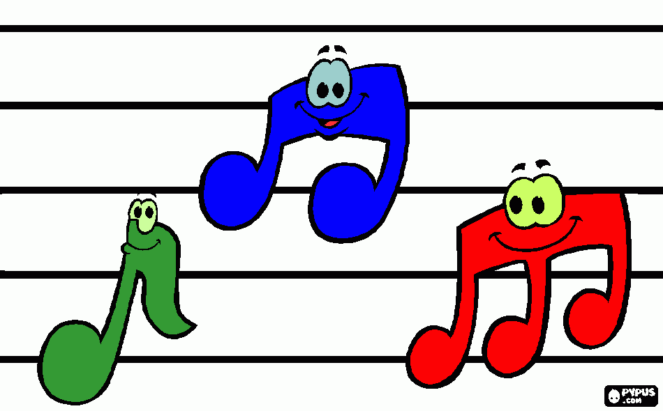 notas musicasi tri legal para colorir e imprimir