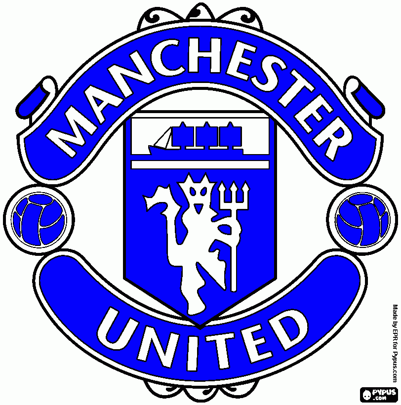 novo simbolo do manchester united para colorir e imprimir