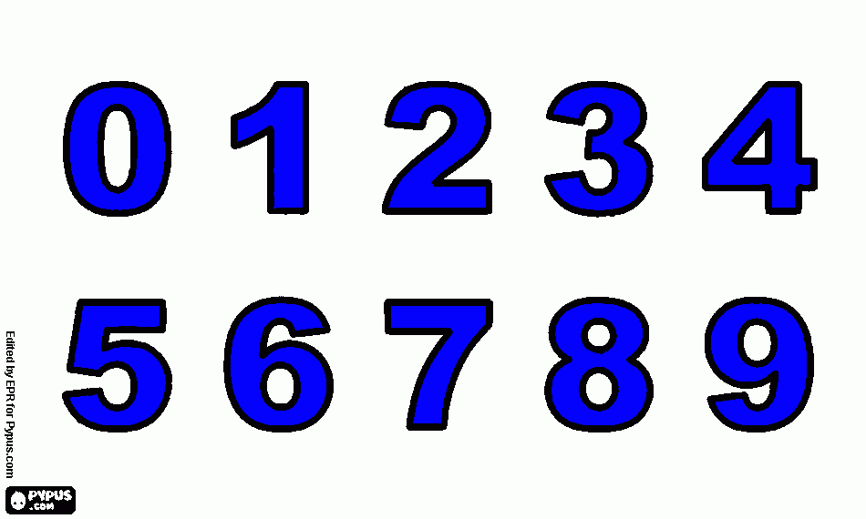numeral para colorir e imprimir