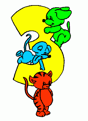 numero 3 para colorir e imprimir