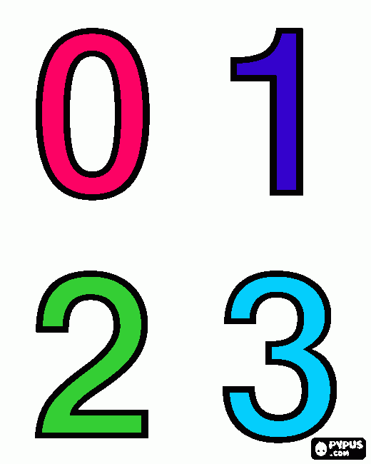 numeros coloridos para colorir e imprimir