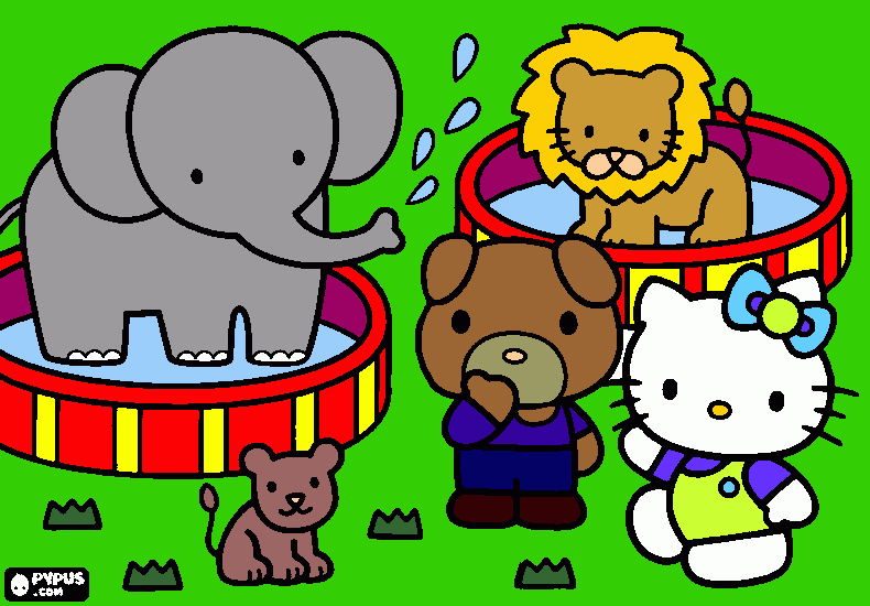 nós no jardim zoológico para colorir e imprimir