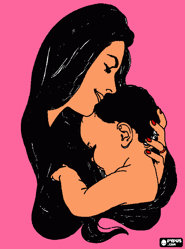 o amor de mae e filho para colorir e imprimir