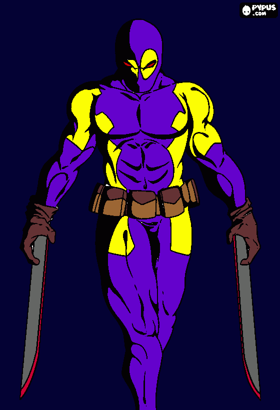 O Assassino das Sombras para colorir e imprimir