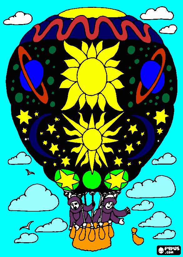 o balão para colorir e imprimir