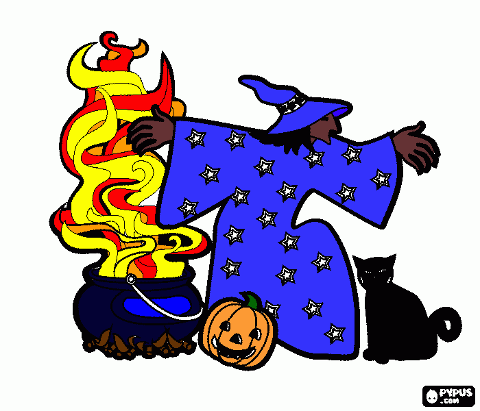 o caldeirao ta fervendo e a bruxa esta solta para colorir e imprimir