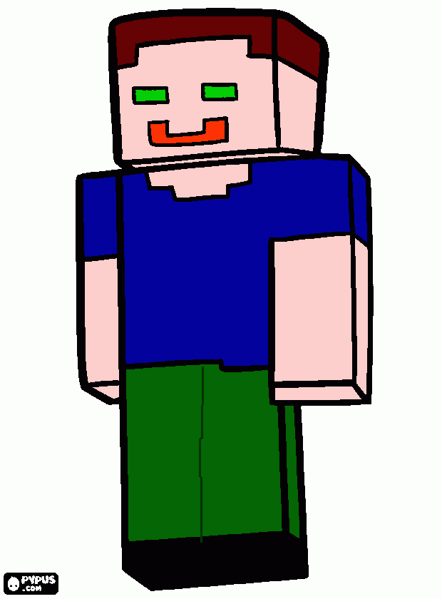 o carinha do minecraft para colorir e imprimir