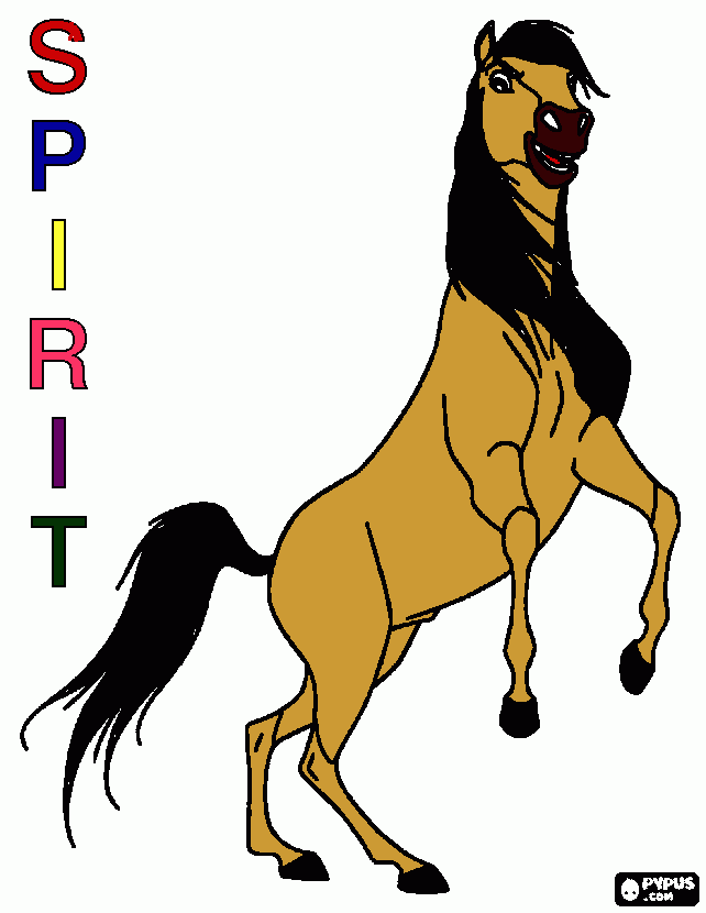 o  cavalo  do  filme  corcel  indomavel para colorir e imprimir