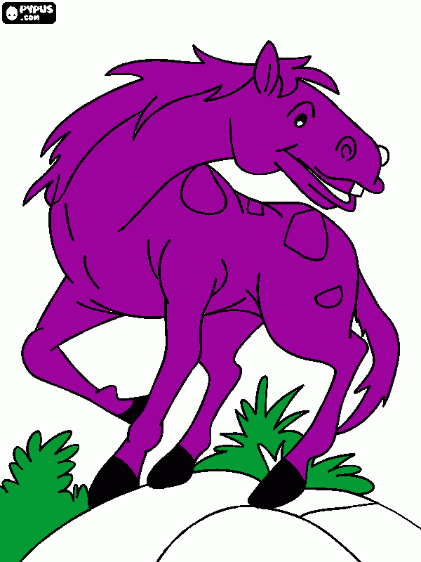 O cavalo que a Duda pinto para colorir e imprimir